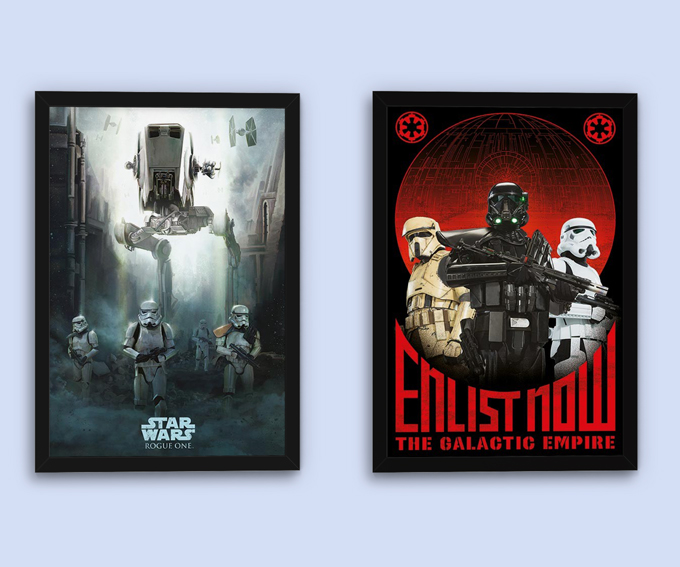 Stormtrooper Patrol Poster and Rogue One: Star Wars Story - Enlist Now and Rogue One: Star Wars Story - Stormtrooper Patrol Posters; Special price: 5,99 € each