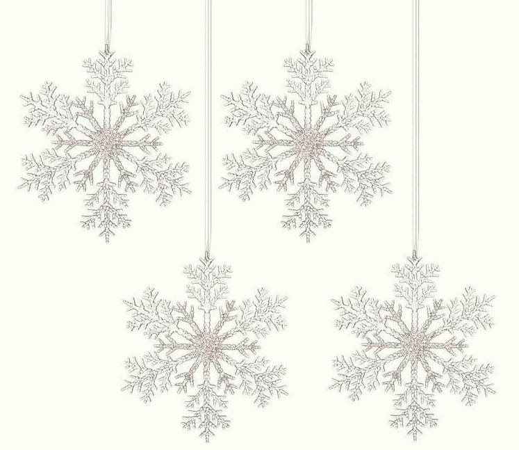 Décoration : Décoration de flocon de neige de Noël ; Ensemble de quatre prix 18.21 €