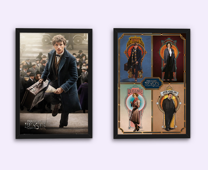 Fantastic Beasts – Newt Scamander e Poster del Cast con cornice; 5,99 € ognuno