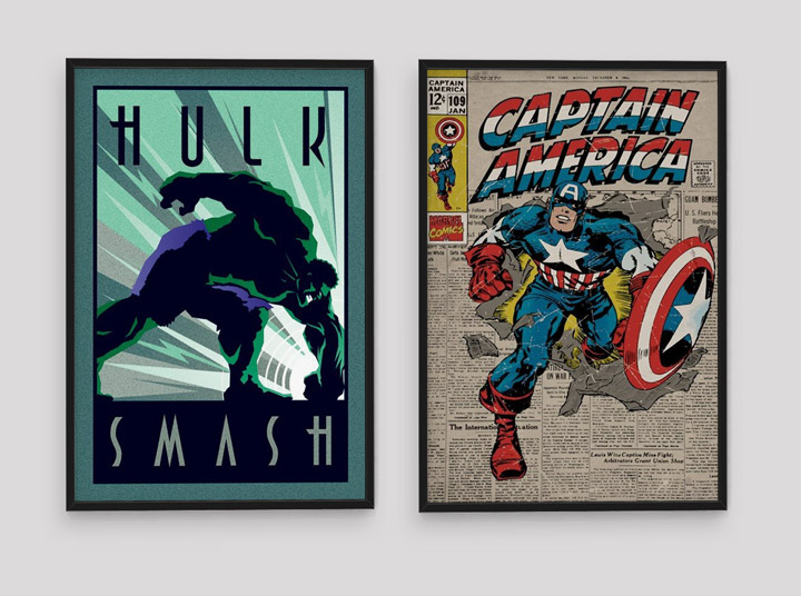 Plakat kapitan Ameryka retro za 17,90 zł