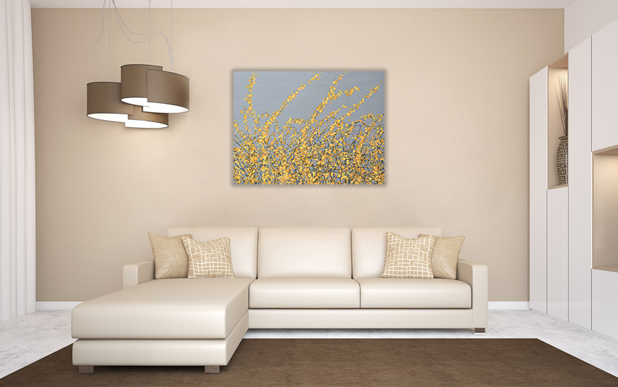 Art Canvas Print Simon Fairless – Yellow Blossom 80×60