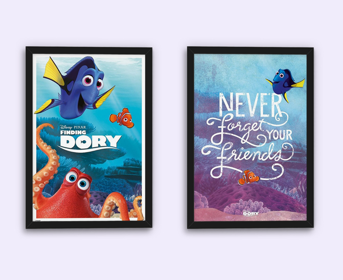 Plagát Hľadá sa Dory - Never Forget Your Friends, akčná cena: 1,80 € (bežná cena 5,99 €)